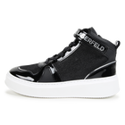 Leather high-top trainers KARL LAGERFELD KIDS 
                    GIRL