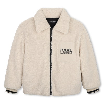 Sherpa jacket KARL LAGERFELD KIDS BOY