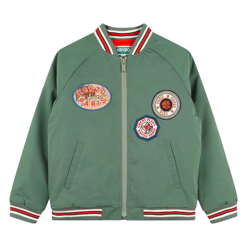 Zipped raglan-sleeve jacket KENZO KIDS 
                        UNISEX