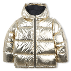 Hooded down jacket, LIGHT GOLD, hi-res