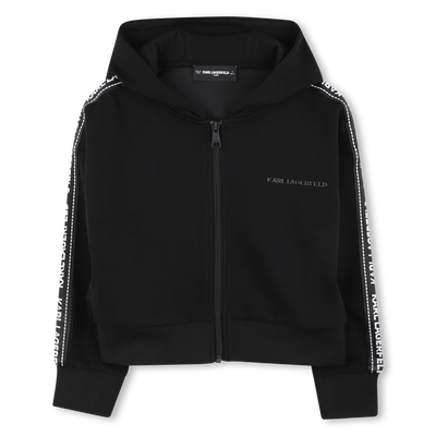 Hooded cardigan KARL LAGERFELD KIDS GIRL