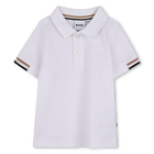 Short sleeve polo, WHITE, hi-res