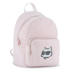 Small backpack made of fluffy fleece KARL LAGERFELD KIDS 
                    GIRL
