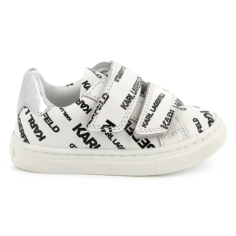 Leather hook-and-loop trainers KARL LAGERFELD KIDS 
                        UNISEX
