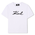 T-shirt with sequins KARL LAGERFELD KIDS 
                    GIRL