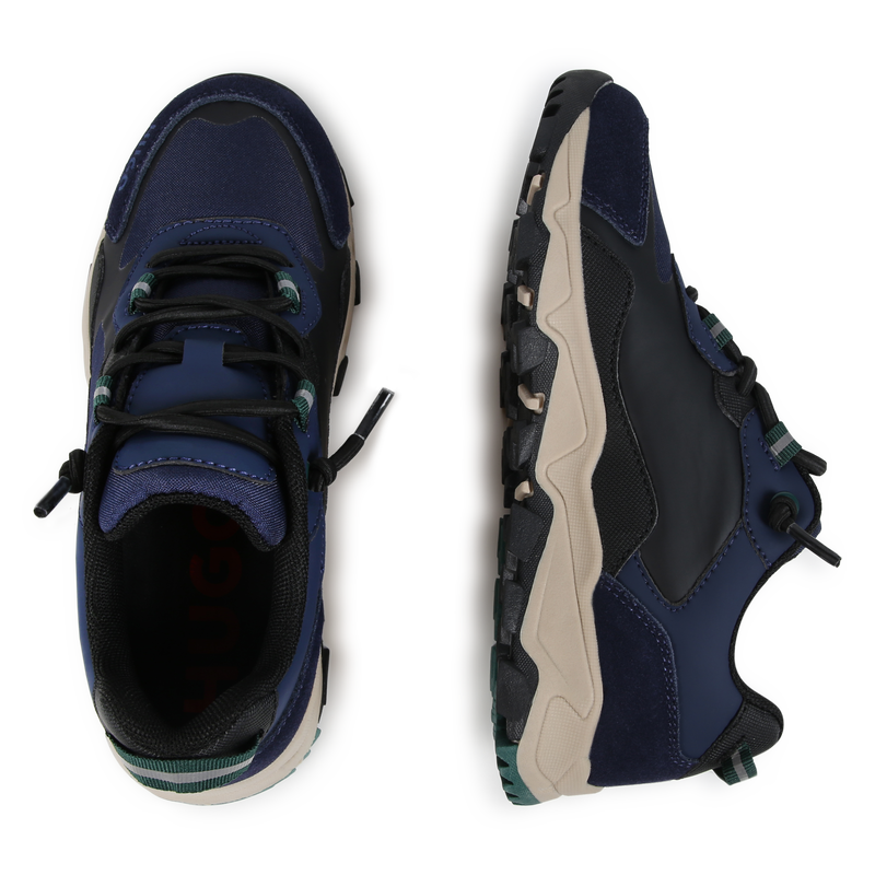 Multi-material trainers HUGO 
                        BOY