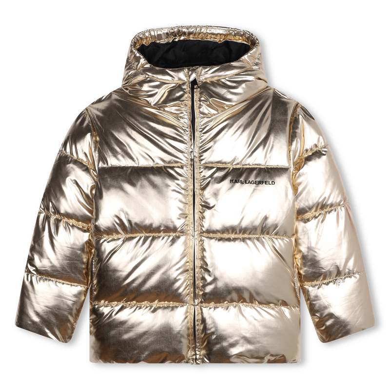 Hooded water-repellent parka KARL LAGERFELD KIDS 
                        GIRL