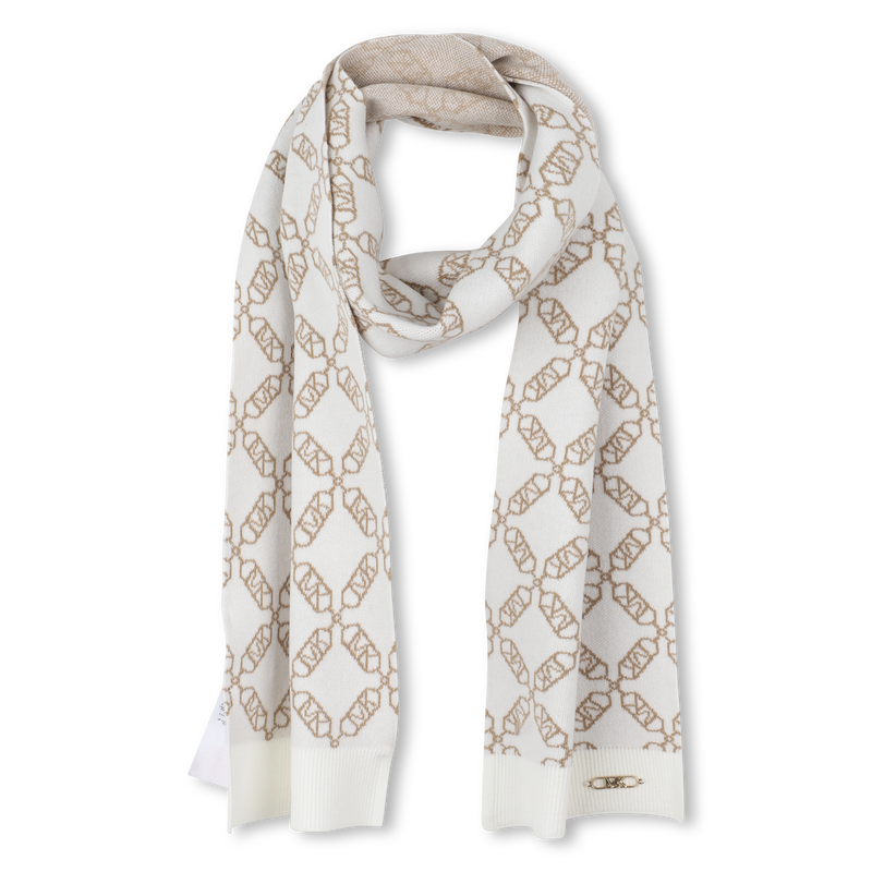 Knit scarf with jacquard MICHAEL KORS 
                        GIRL