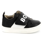 Leather hook-and-loop trainers BOSS 
                    BOY