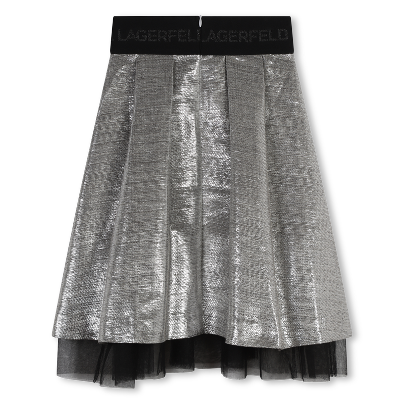 Metallic midi skirt KARL LAGERFELD KIDS 
                        GIRL