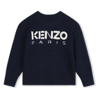 Knitted flower and logo jumper KENZO KIDS 
                    GIRL