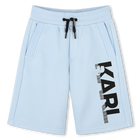 Elasticated cotton Bermudas, PALE BLUE, hi-res