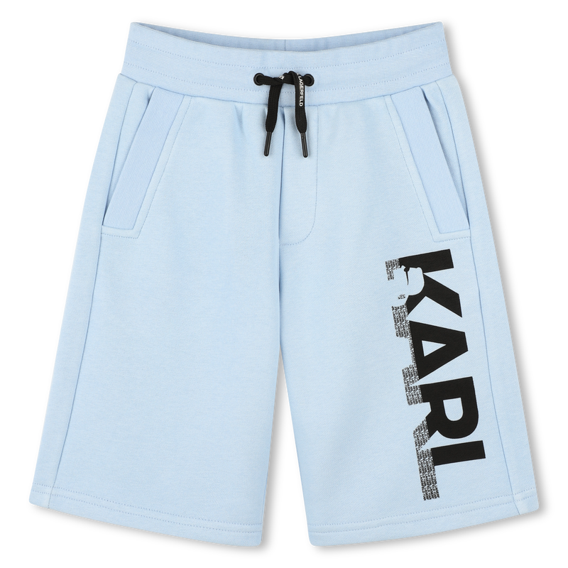 Elasticated cotton Bermudas KARL LAGERFELD KIDS 
                        BOY