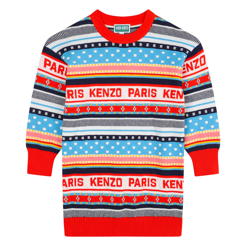 Jacquard knitted dress KENZO KIDS 
                        GIRL