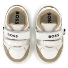 Leather hook-and-loop trainers BOSS 
                    BOY