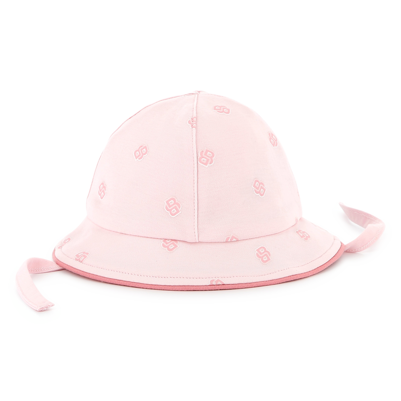 Cotton hat with chin ties BOSS 
                        GIRL