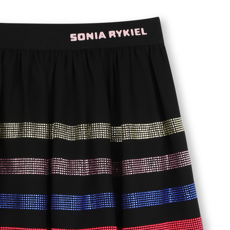 Crepe skirt with diamant&eacute;s SONIA RYKIEL 
                        GIRL