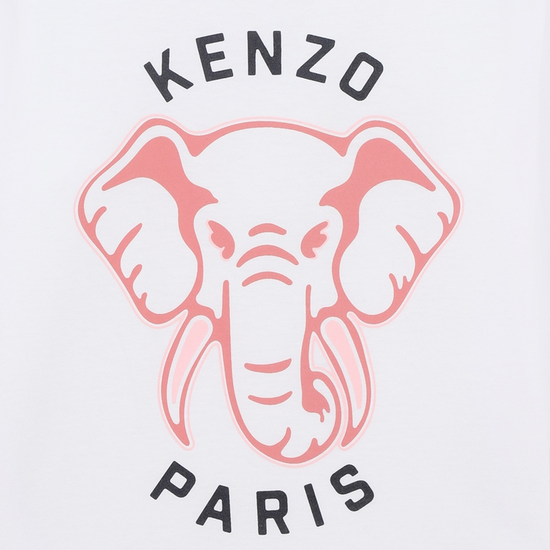 Long-Sleeved Cotton T-Shirt KENZO KIDS 
                        GIRL