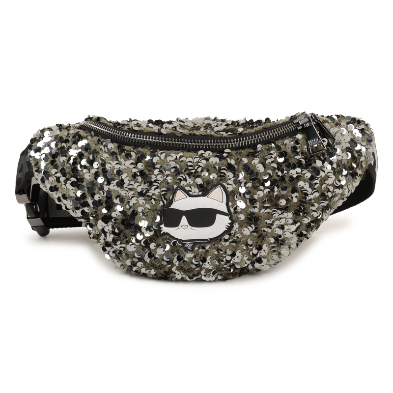 Adjustable sequined bum bag KARL LAGERFELD KIDS 
                        GIRL