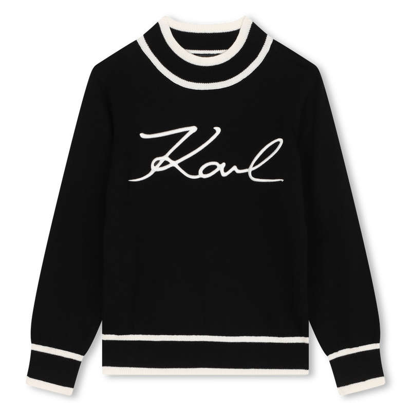 Embroidered Signature Sweater KARL LAGERFELD KIDS 
                        GIRL