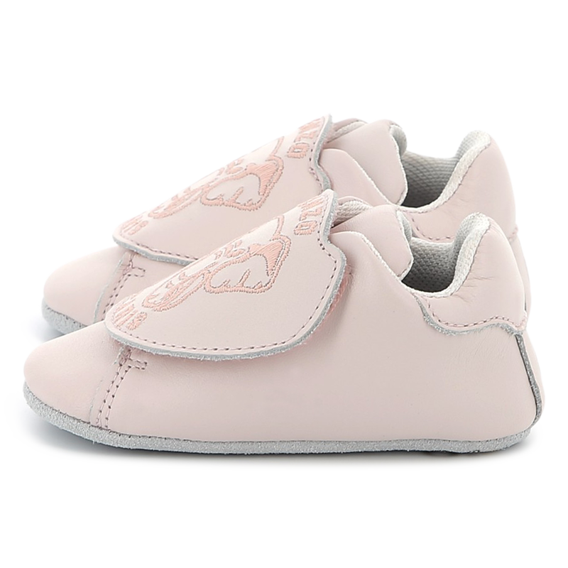 Leather hook-and-loop slippers KENZO KIDS 
                        UNISEX
