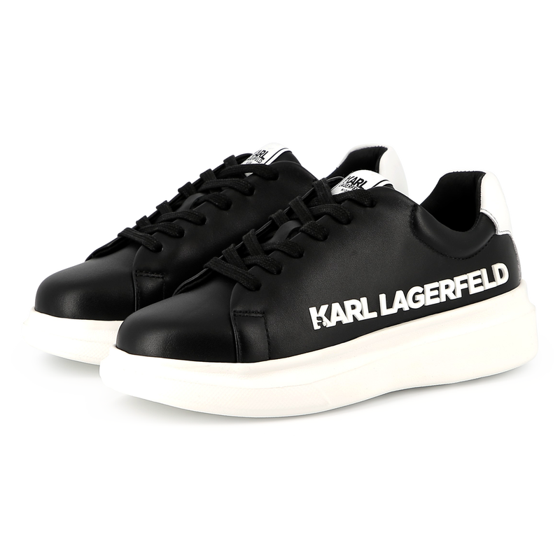 Lace-up leather trainers KARL LAGERFELD KIDS 
                        UNISEX