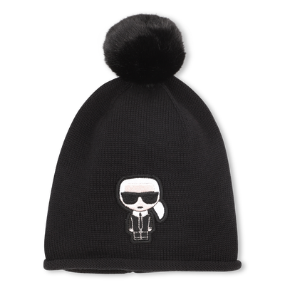 Knitted beanie KARL LAGERFELD KIDS GIRL