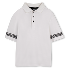 Short-sleeved polo shirt, WHITE, hi-res