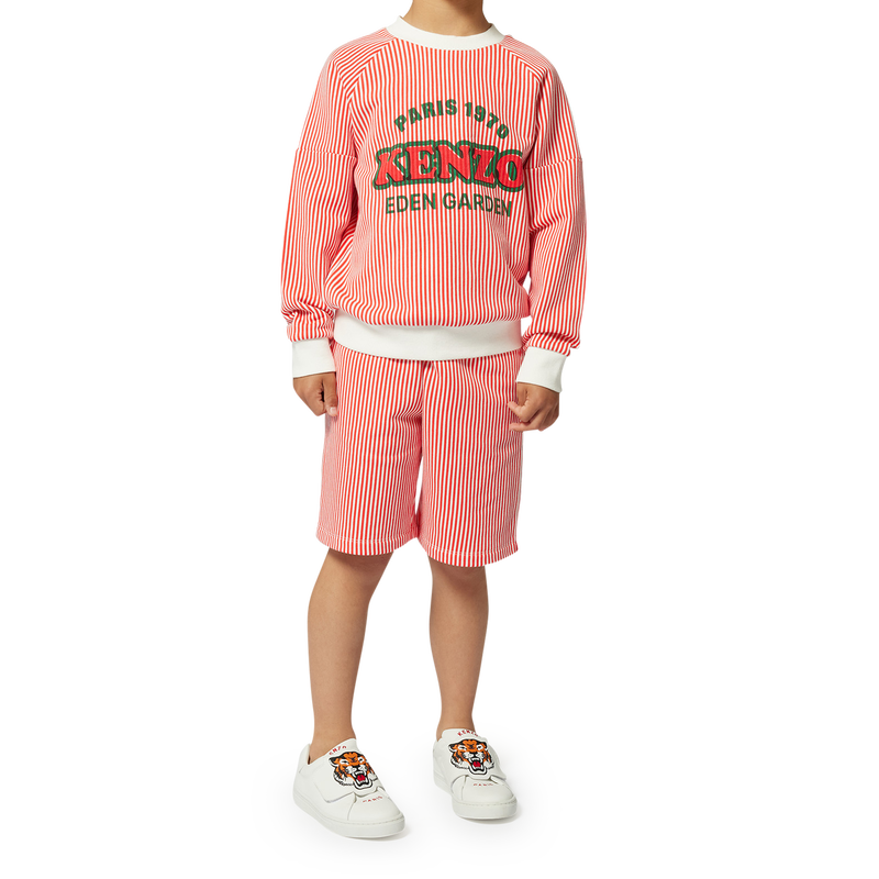 Striped cotton Bermuda shorts KENZO KIDS 
                        BOY