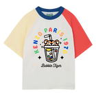 T-shirt with sleeves and contrast collar KENZO KIDS 
                    BOY