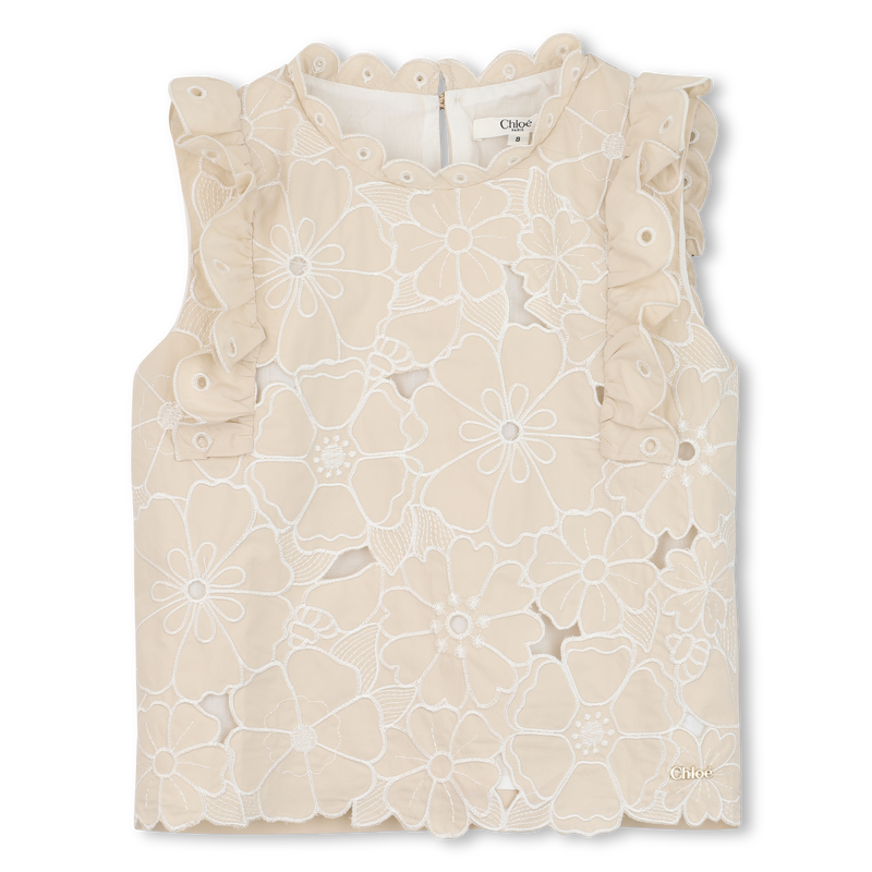 FLORAL EMBROIDERY T-SHIRT CHLOE 
                        GIRL