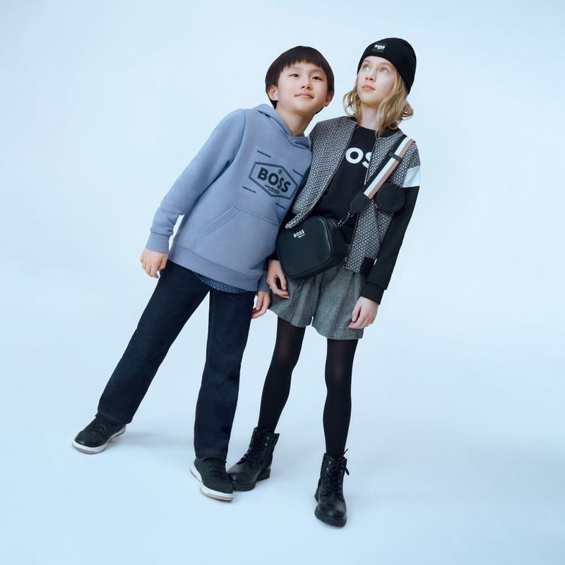 Two-tone zip-up cardigan BOSS 
                        GIRL