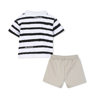 POLO AND SHORTS SET KARL LAGERFELD KIDS BOY