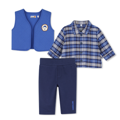 Cardigan, shirt, and trousers set TIMBERLAND BOY