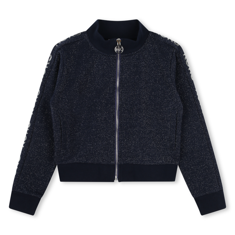 Glittery fleece cardigan MICHAEL KORS 
                        GIRL