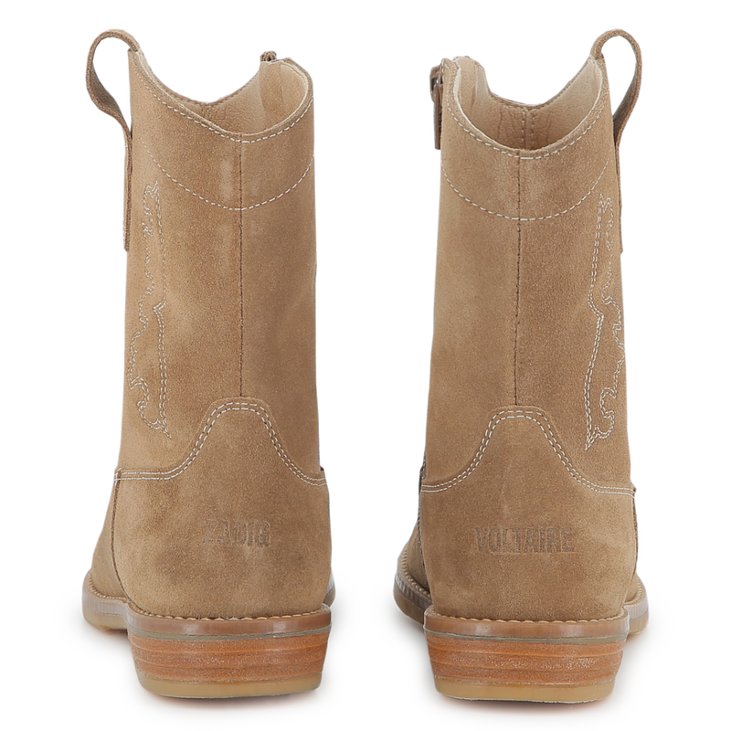 Western boots in cowhide leather ZADIG & VOLTAIRE 
                        GIRL