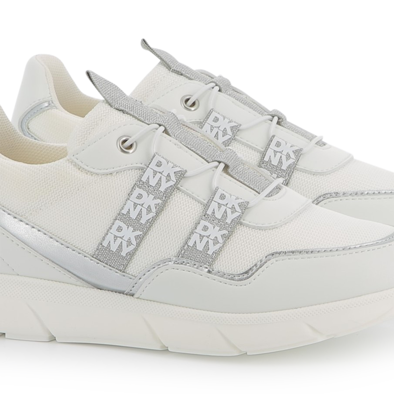 Two-material lace-up trainers DKNY 
                        GIRL