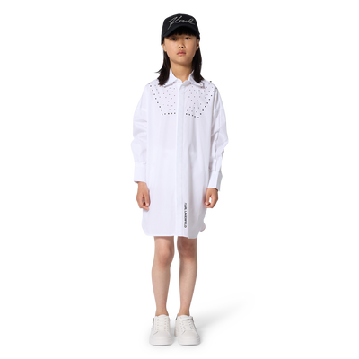 LONG SLEEVE SHIRT DRESS KARL LAGERFELD KIDS GIRL