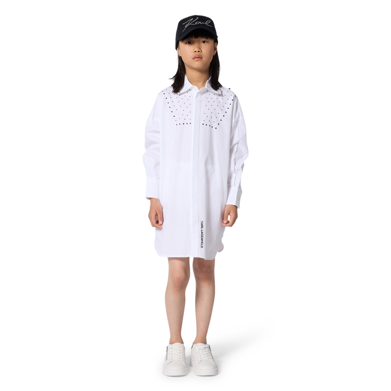 LONG SLEEVE SHIRT DRESS KARL LAGERFELD KIDS 
                        GIRL