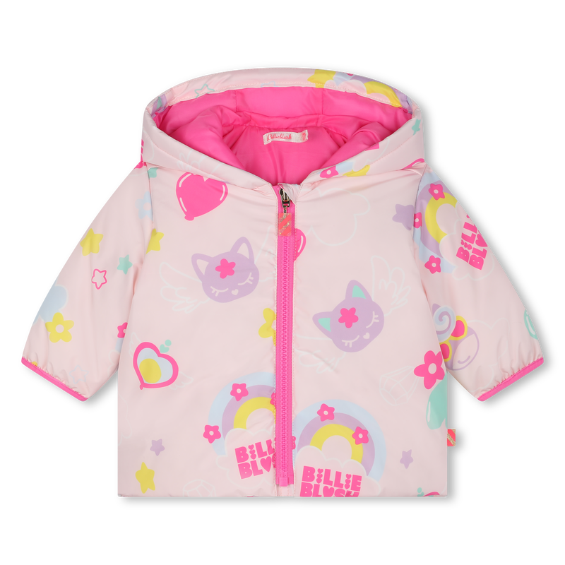 Printed hooded puffer jacket BILLIEBLUSH 
                        GIRL