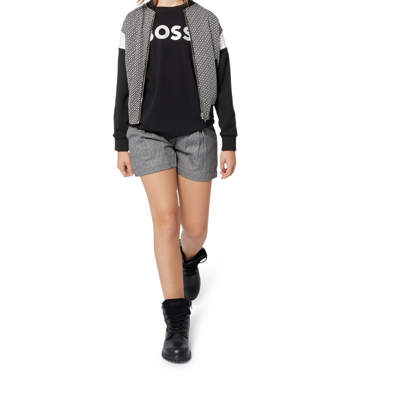 Two-tone zip-up cardigan BOSS 
                        GIRL