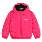 Hooded lined puffer jacket, RASBERRY, hi-res