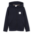 Zip-up hoodie, NAVY, hi-res