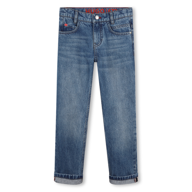 Straight-Cut Cotton Jeans HUGO 
                        BOY