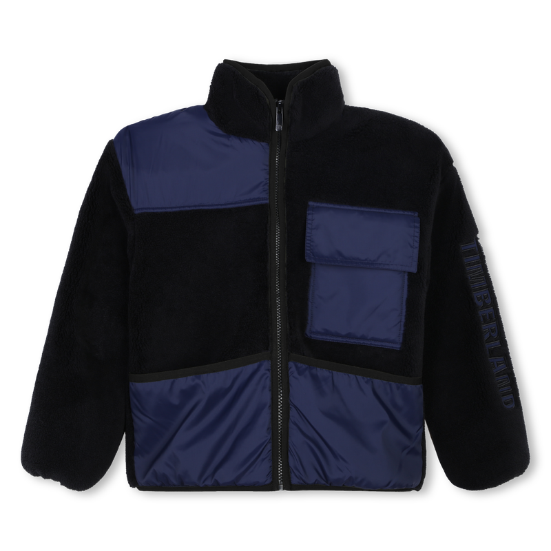 Zip-up bimaterial cardigan TIMBERLAND 
                        BOY