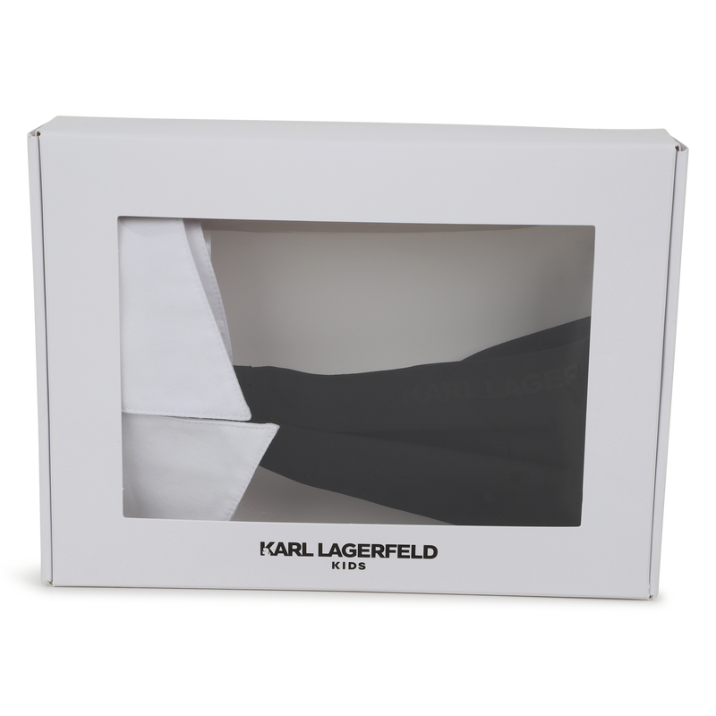 Cotton two-tone tie KARL LAGERFELD KIDS 
                        GIRL