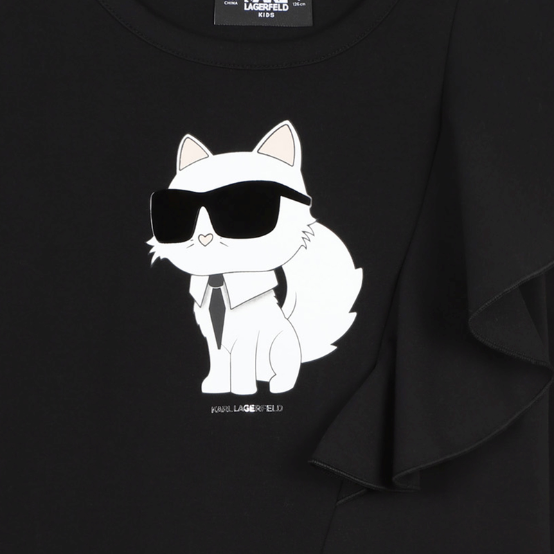 Straight frilled dress KARL LAGERFELD KIDS 
                        GIRL