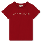 Short-sleeved T-shirt, DARK RED, hi-res