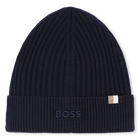 Knitted beanie, NAVY, hi-res