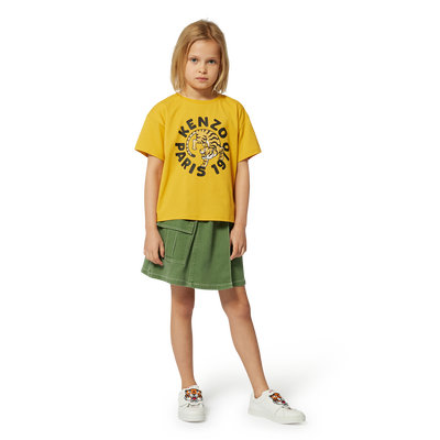 Short-sleeved cotton T-shirt KENZO KIDS GIRL